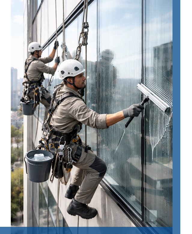 Мойка окон альпинистами в Егорьевске от 4557 р. | ВЫСОТНИК-Грь