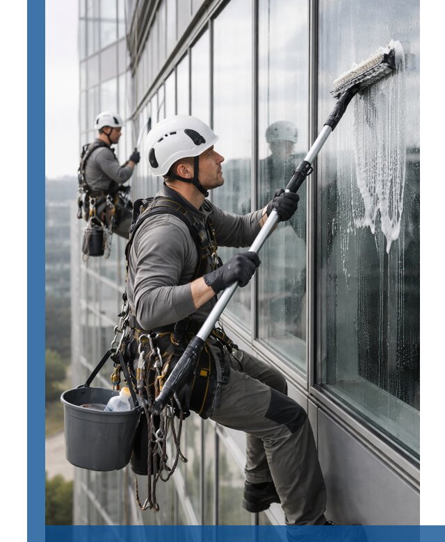 Высотная мойка сплошного остекления с выездом в Егорьевске