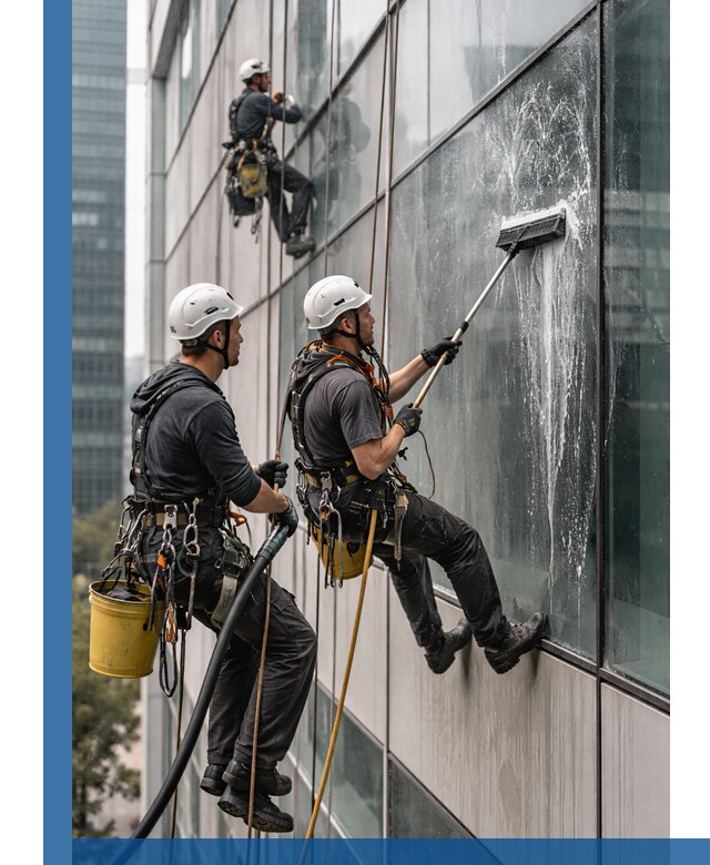 Профессиональная высотная мойка фасадов зданий в Егорьевске