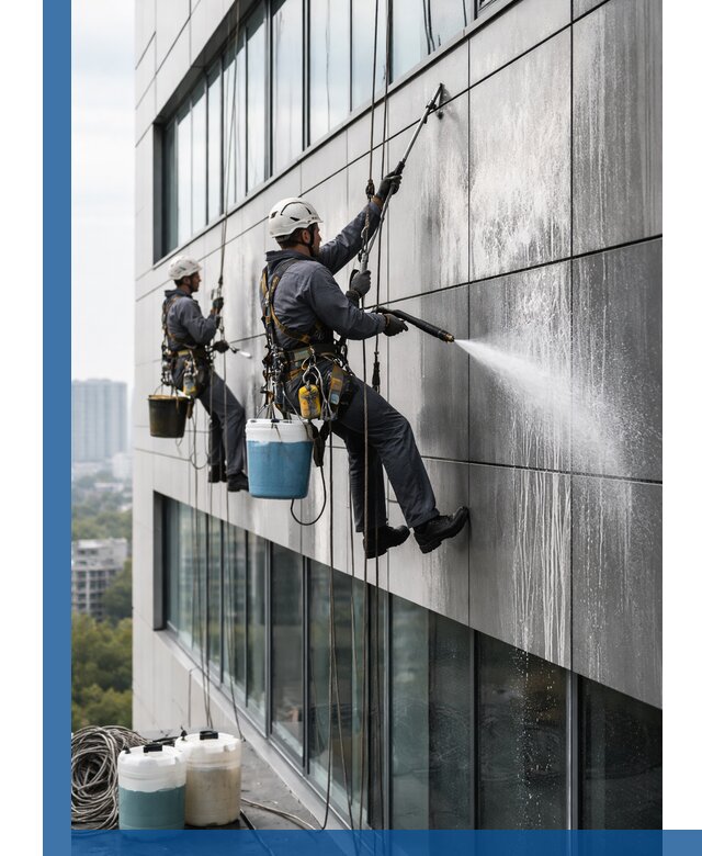 Профессиональная мойка вентилируемых фасадов в Егорьевске