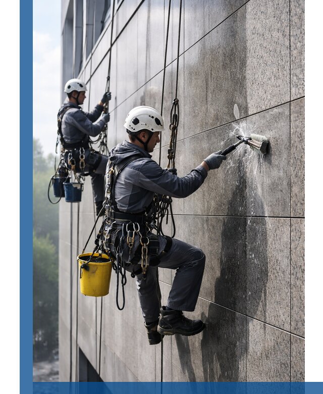 Профессиональная мойка фасада из керамогранита в Егорьевске