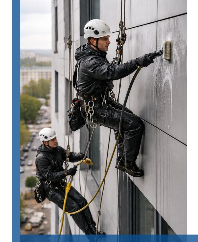 Профессиональная мойка фасада из композита в Егорьевске