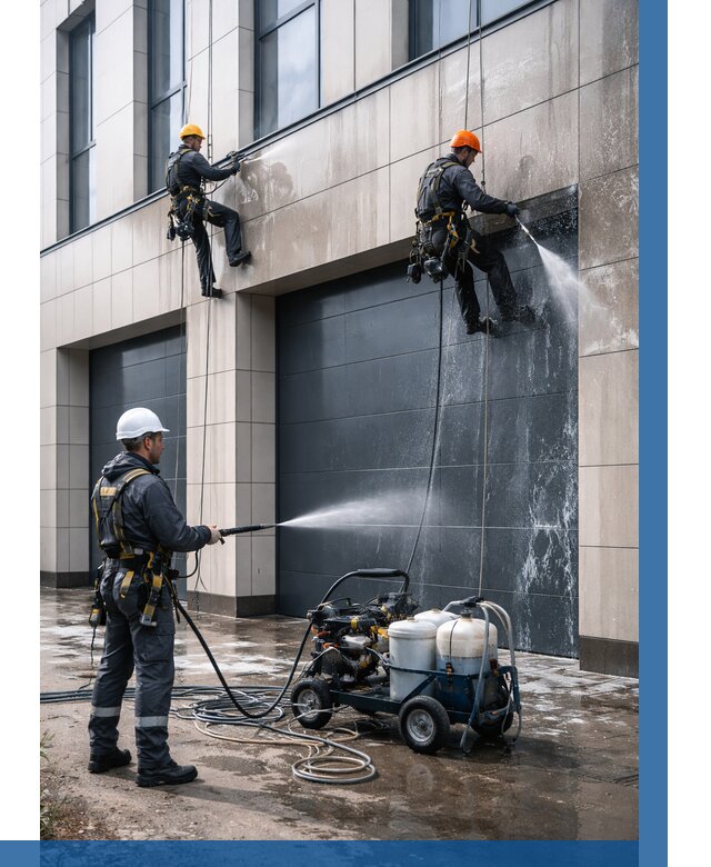 Послестроительная мойка фасада в Егорьевске от 304 р. | ВЫСОТНИК-Грь