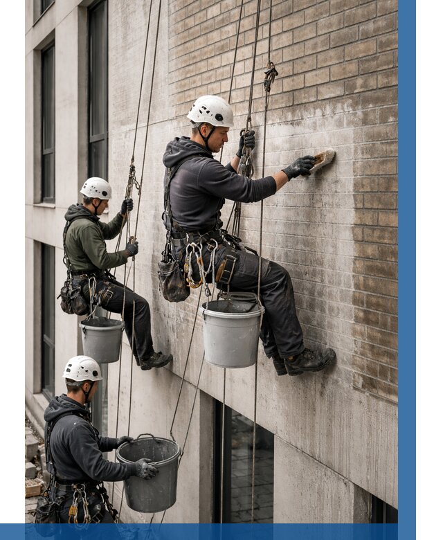 Удаление высолов с фасада в Егорьевске от 253 р. | ВЫСОТНИК-Грь