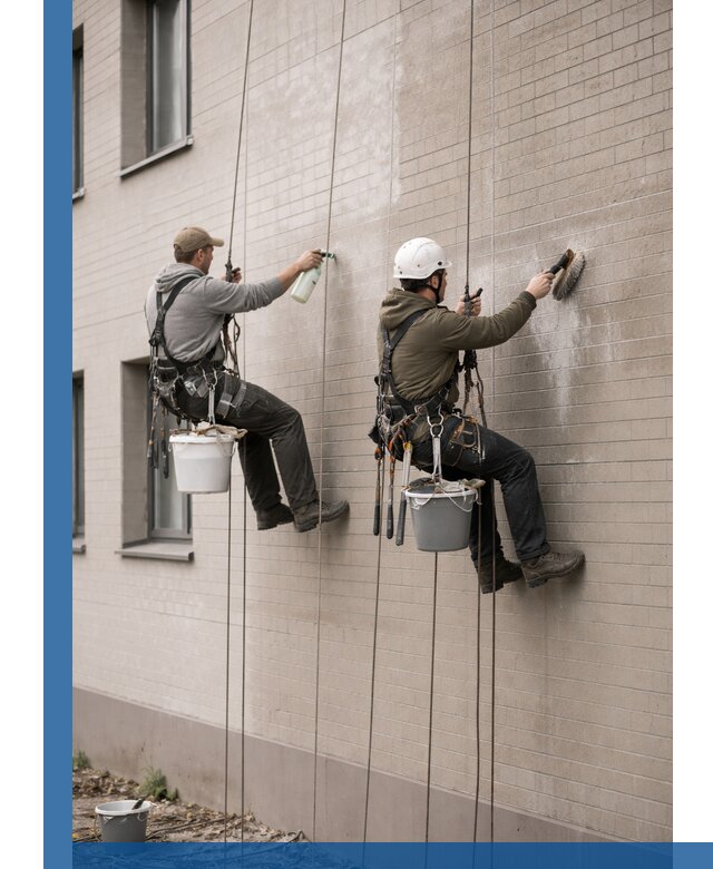 Удаление высолов с фасада зданий в Егорьевске без повреждений и следов