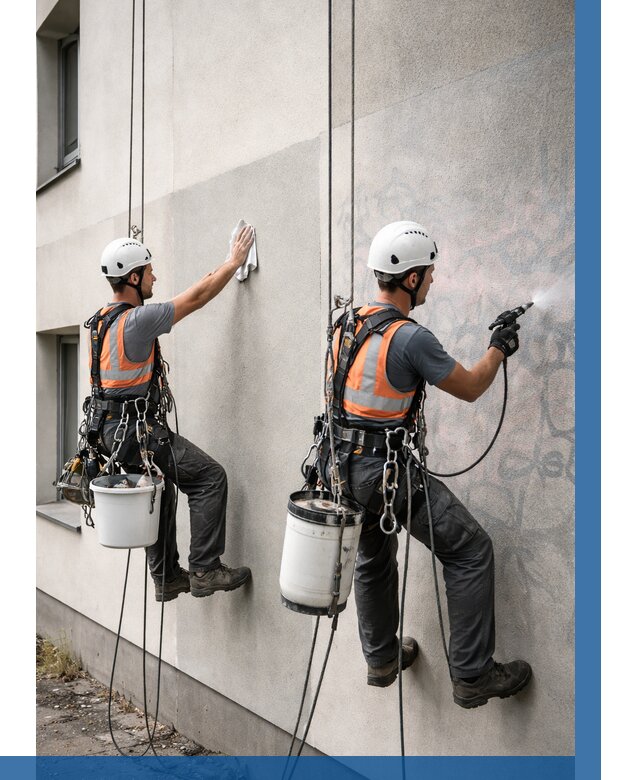 Антиграффити покрытие фасада в Егорьевске от 608 р. | ВЫСОТНИК-Грь