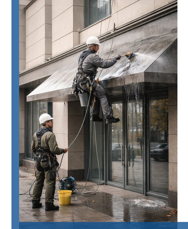 Профессиональная мойка козырьков и навесов в Егорьевске