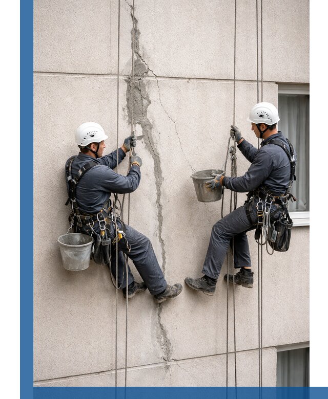 Заделка трещин на фасаде в Егорьевске с гарантийным ремонтом