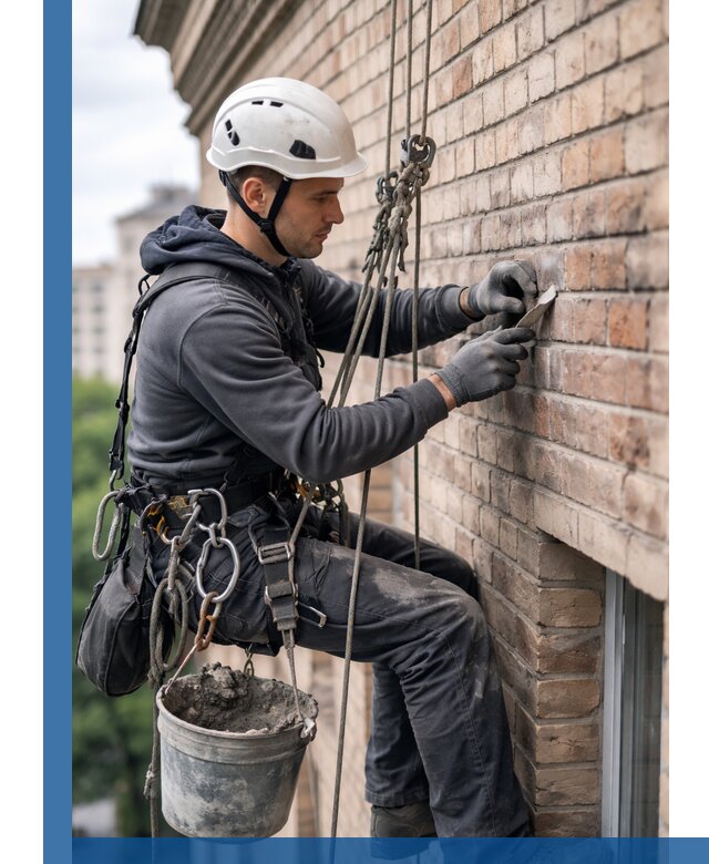 Качественный ремонт кирпичной кладки фасада в Егорьевске с гарантией