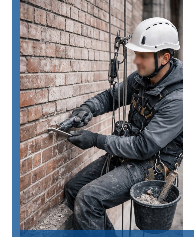 Расшивка кирпичных швов фасадов и стен, ремонт в Егорьевске