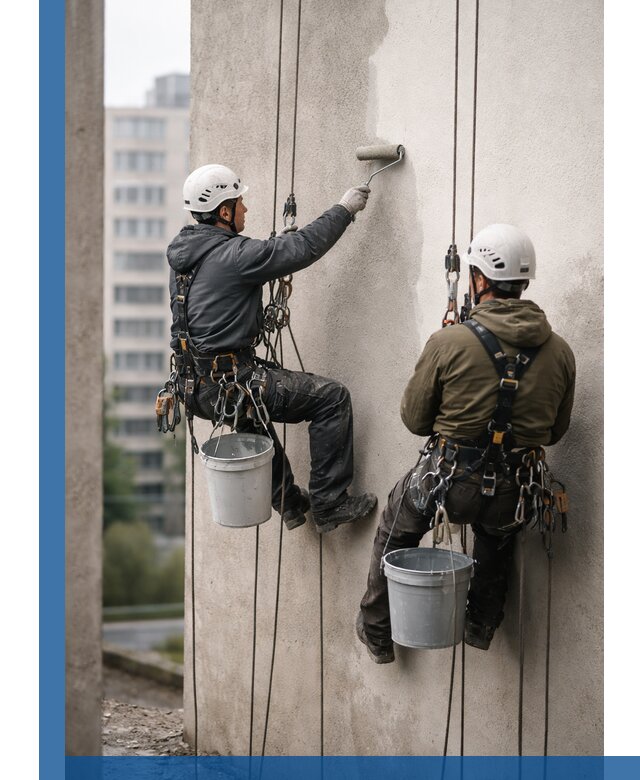 Покраска фасадов высотными альпинистами в Егорьевске с гарантией