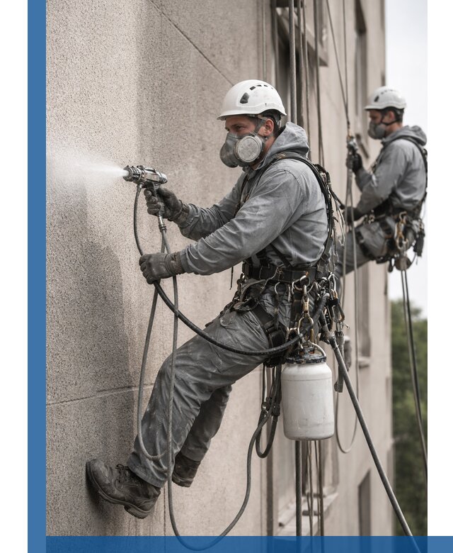 Безвоздушная покраска фасадов зданий в Егорьевске профессионально