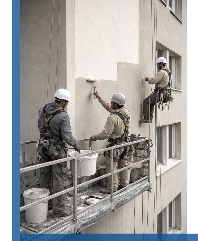 Покраска оштукатуренного фасада в Егорьевске под ключ с гарантией