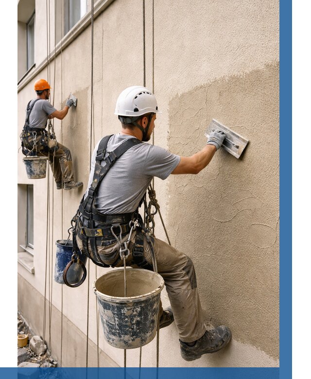 Декоративная штукатурка фасада в Егорьевске от 1215 р. | ВЫСОТНИК-Грь