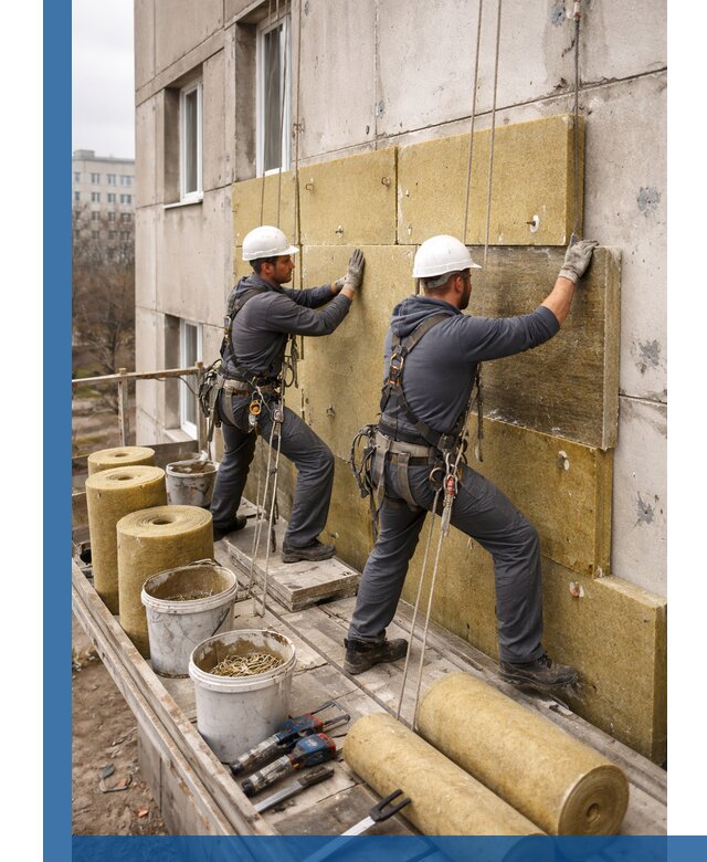 Утепление фасада минватой в Егорьевске под ключ с гарантией