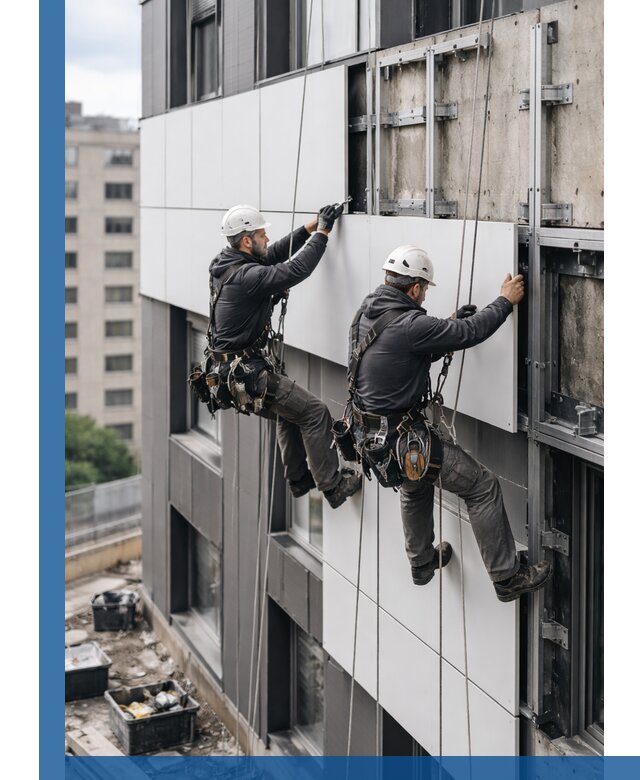 Монтаж композитных панелей фасада в Егорьевске под ключ