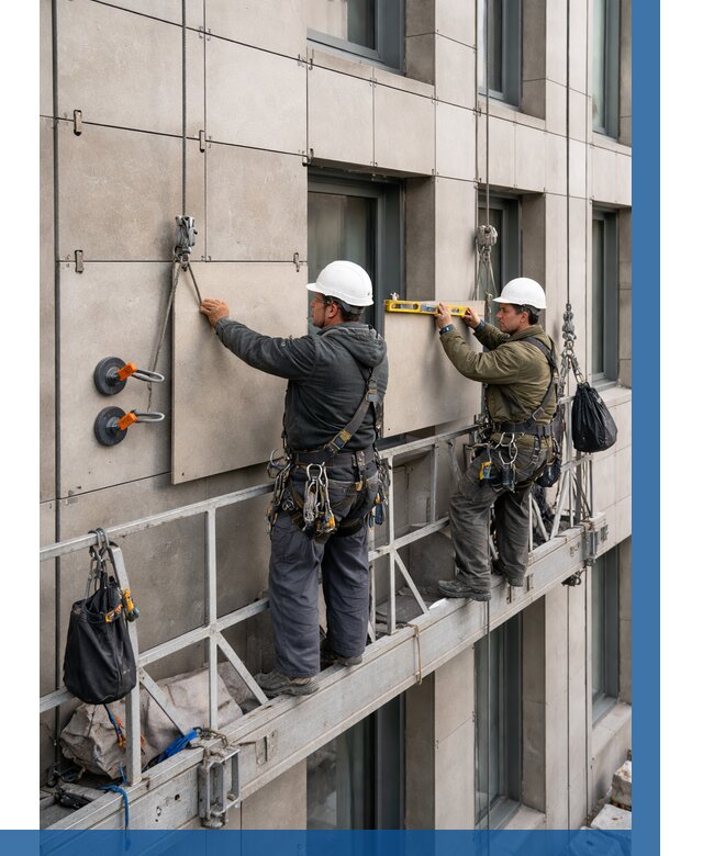 Монтаж керамогранита на фасад в Егорьевске от 2532 р. | ВЫСОТНИК-Грь