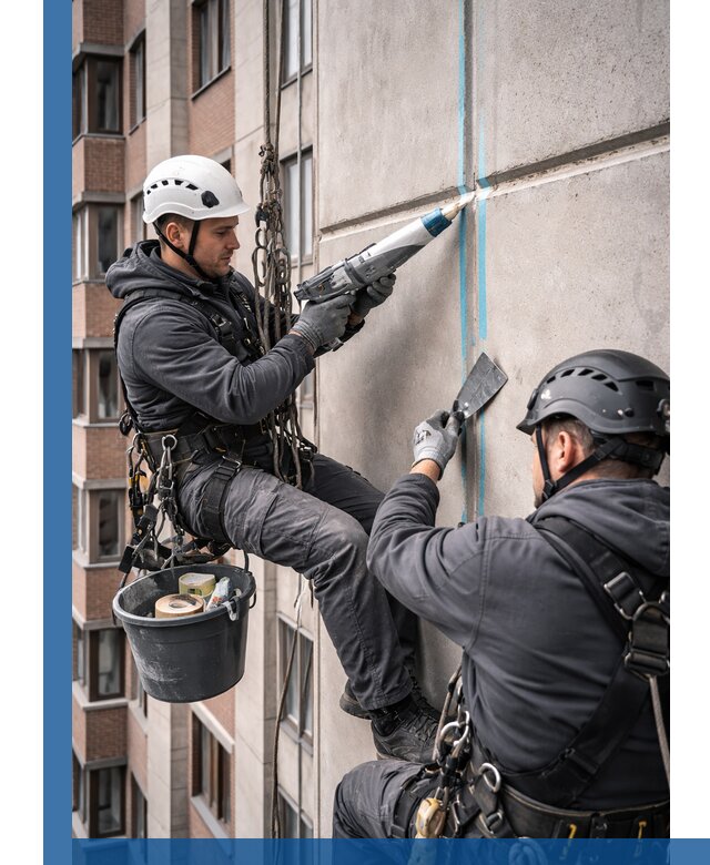 Вторичная герметизация швов фасада и кровли в Егорьевске