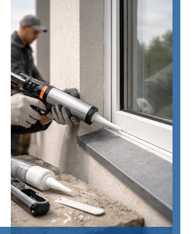 Герметизация монтажных швов окон в Егорьевске от 658 р. | ВЫСОТНИК-Грь