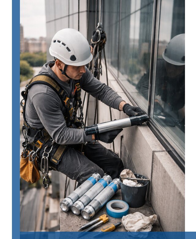 Герметизация стыков витража в Егорьевске для герметичных фасадов