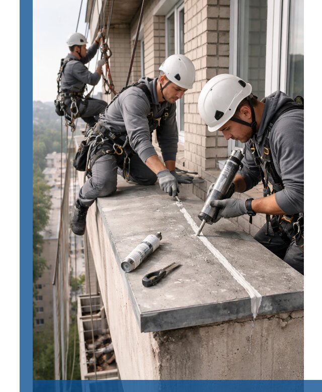 Герметизация балконного козырька в Егорьевске профессионально