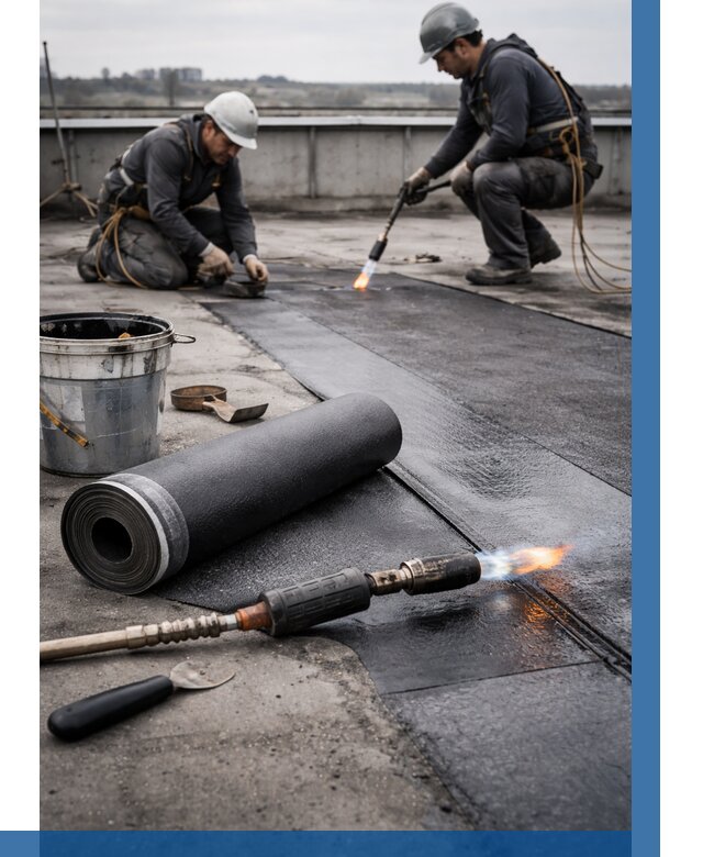 Ремонт рулонной кровли в Егорьевске от 658 р. | ВЫСОТНИК-Грь