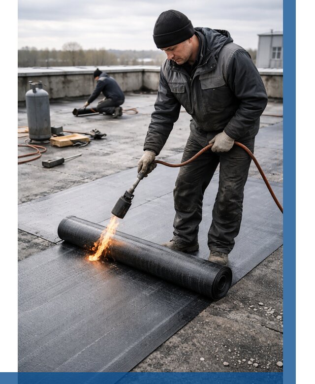 Ремонт наплавляемой кровли в Егорьевске от 709 р. | ВЫСОТНИК-Грь