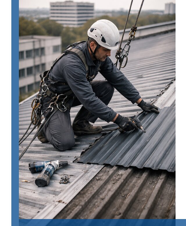 Ремонт профнастила на кровле в Егорьевске, работы под ключ