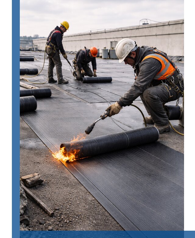Монтаж наплавляемой кровли в Егорьевске профессионально