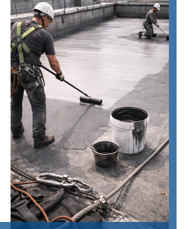 Гидроизоляция кровли жидкой резиной в Егорьевске от 506 р. | ВЫСОТНИК-Грь