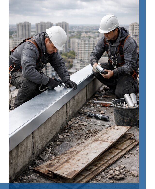 Замена парапетных крышек под ключ в Егорьевске от 1215 р. | ВЫСОТНИК-Грь