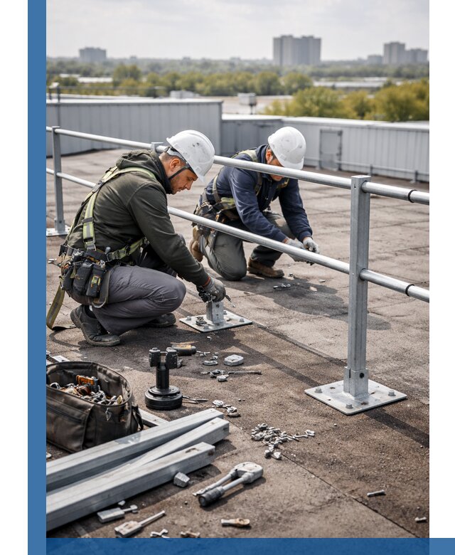 Монтаж кровельного ограждения в Егорьевске под ключ с гарантией