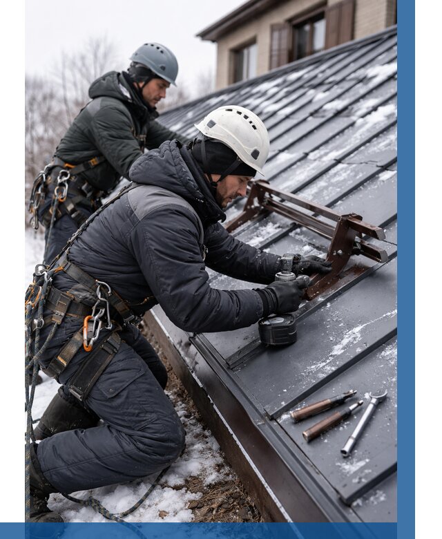 Монтаж снегозадержателей в Егорьевске от 456 р. | ВЫСОТНИК-Грь