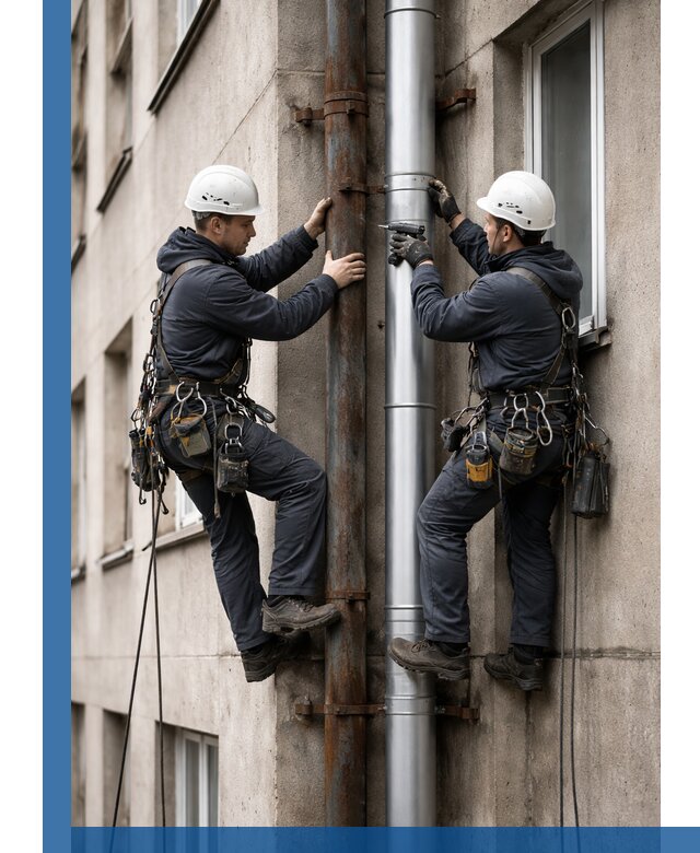 Замена водосточных труб в Егорьевске: монтаж и демонтаж под ключ