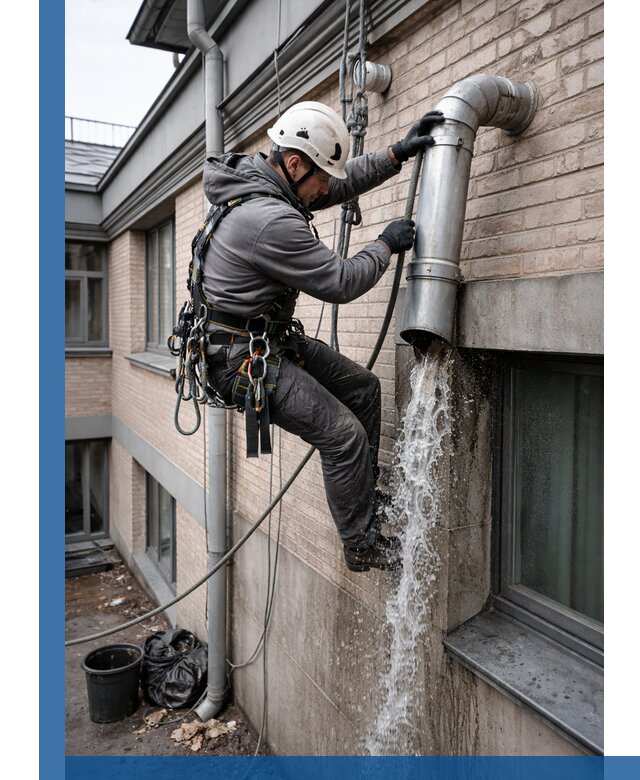 Профессиональная прочистка водосточных труб в Егорьевске с гарантией