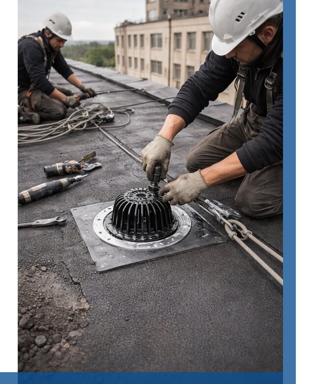 Установка водосточных воронок в Егорьевске цена от 3544 р. | ВЫСОТНИК-Грь