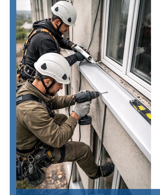 Профессиональный монтаж оконных отливов и отведения воды в Егорьевске