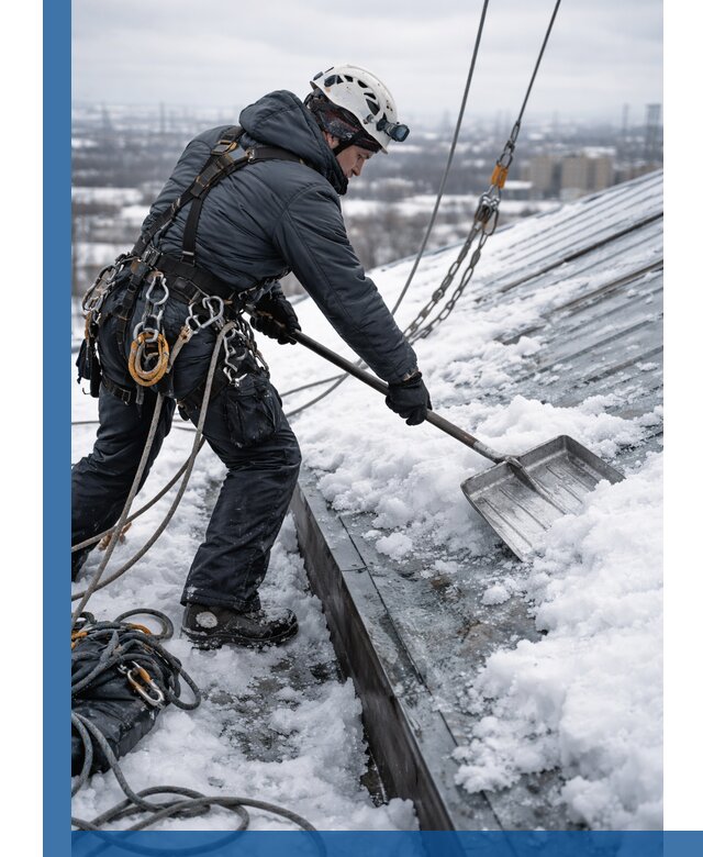 Профессиональная очистка кровли от снега и наледи в Егорьевске