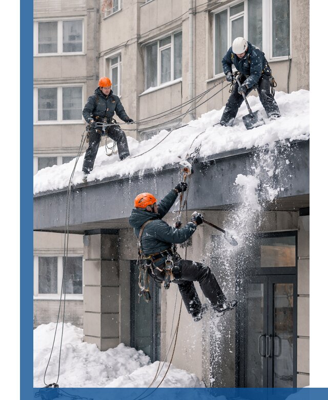 Безопасная очистка навесов от снега в Егорьевске круглогодично