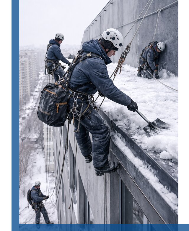 Абонентское обслуживание кровли зимой в Егорьевске регулярный уход