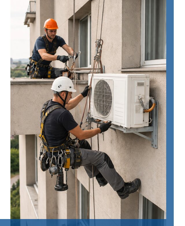 Монтаж внешнего блока кондиционера в Егорьевске от 6582 р. | ВЫСОТНИК-Грь