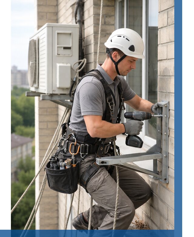 Установка кронштейнов кондиционера в Егорьевске от 3544 р. | ВЫСОТНИК-Грь