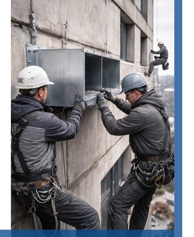 Монтаж вентиляционных коробов в Егорьевске от 3038 р. | ВЫСОТНИК-Грь