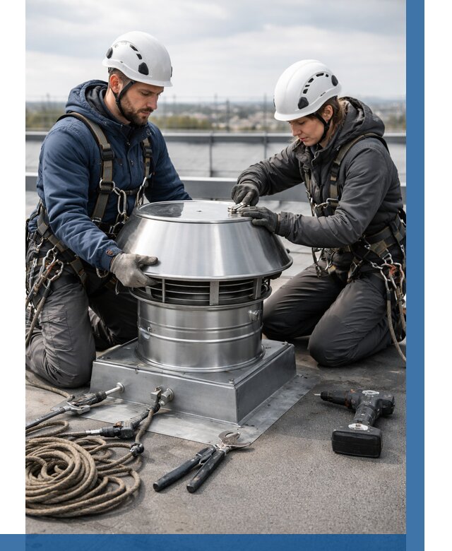 Установка дефлекторов на кровле в Егорьевске от 4557 р. | ВЫСОТНИК-Грь