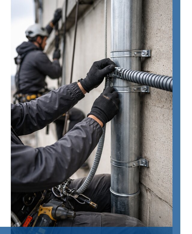 Монтаж гофры для кабеля в Егорьевске от 304 р. | ВЫСОТНИК-Грь