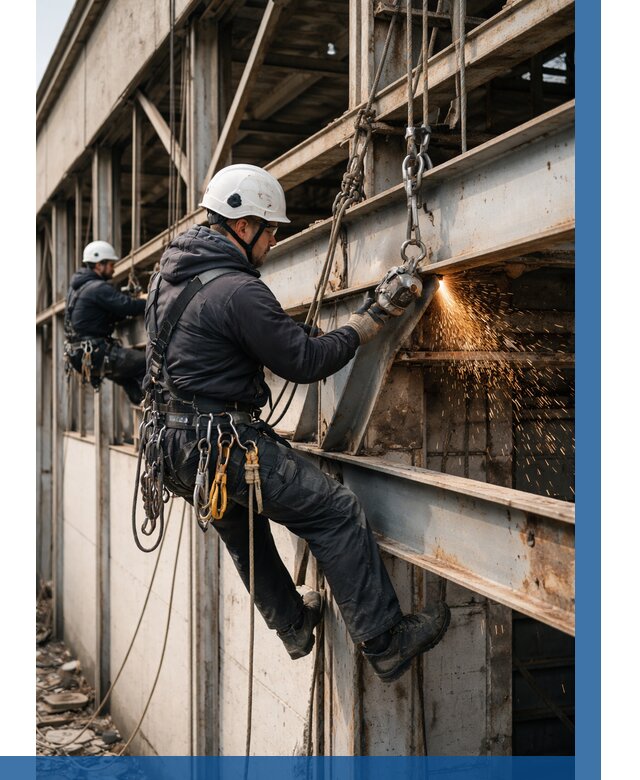 Демонтаж металлоконструкций на высоте в Егорьевске от 6582р. |ВЫСОТНИК-Грь