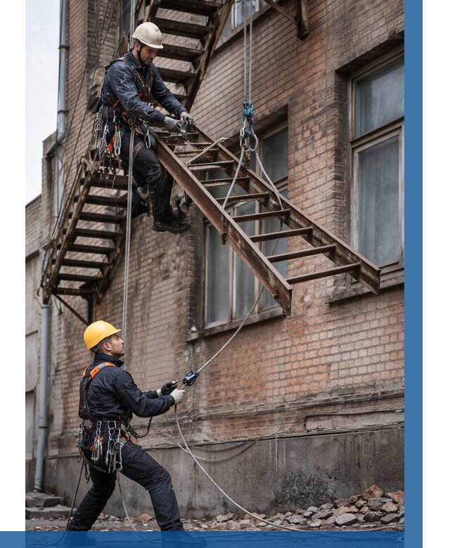 Демонтаж пожарной лестницы в Егорьевске от 12151 р. | ВЫСОТНИК-Грь