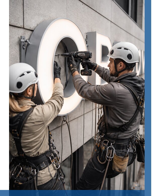 Монтаж световых букв в Егорьевске от 3038 р. под ключ ВЫСОТНИК-Грь