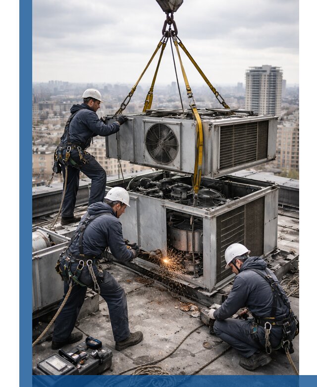 Демонтаж крышной установки в Егорьевске любой сложности