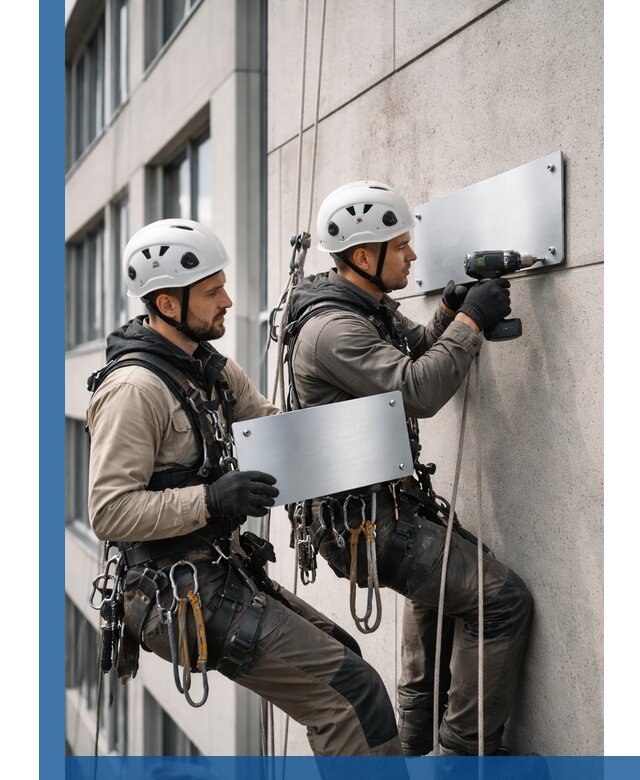 Монтаж табличек и указателей в Егорьевске для зданий и сооружений